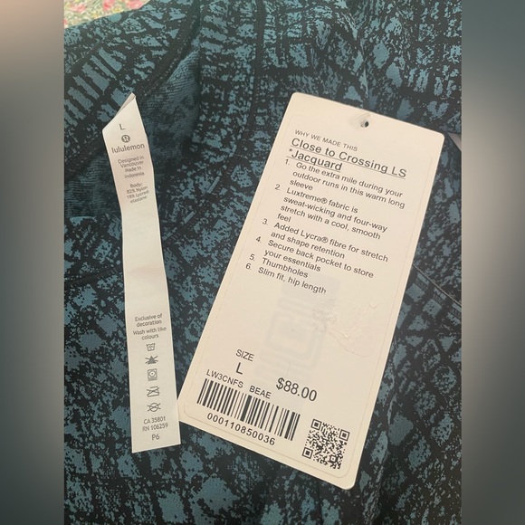 NWT LuLulemon “close to crossing” LS Sz Large - Picture 2 of 3